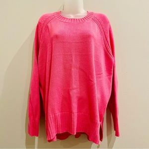 EUC | Old Navy Flamingo Pink Ribbed High-Low Pullover Sweater | Size XXL